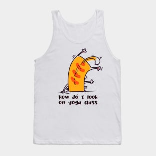 How do I look on yoga class funny yoga and cat drawing Tank Top